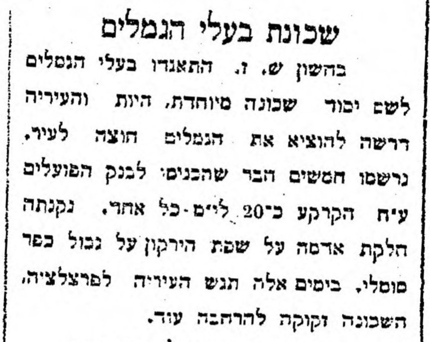 שכונה חדשה לבעלי גמלים!