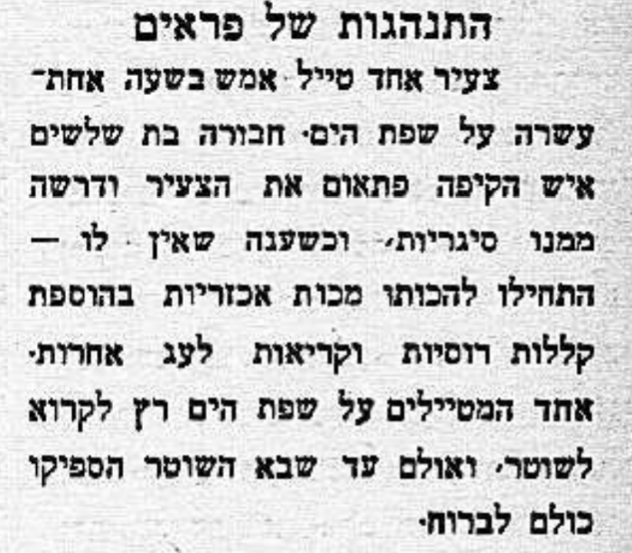 התנהגות של פראים!