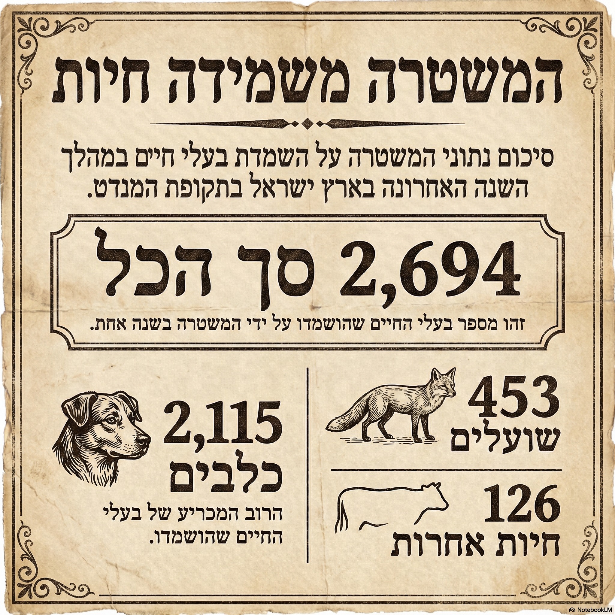 המשטרה המעולה ממגרת את בעיית החיות!