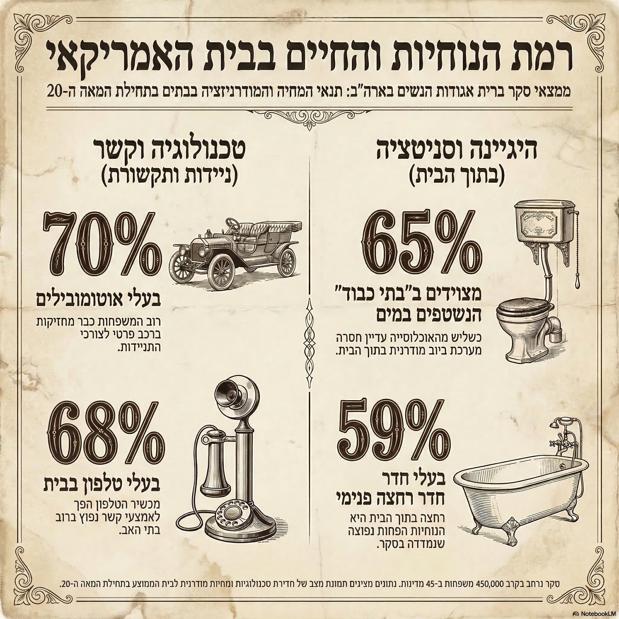 תוצאות משאל הנוחיות של חיי הבית באמריקה: